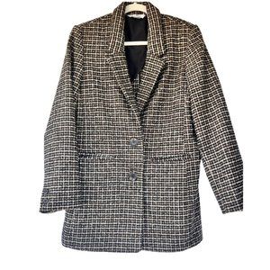 Old Navy Oversized Blazer Coat Plaid/Houndstooth